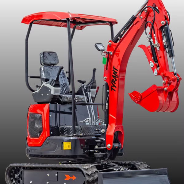 TYRANT 17 Mini Excavator Kubota D902 Engine Side Swing with 12 attachments