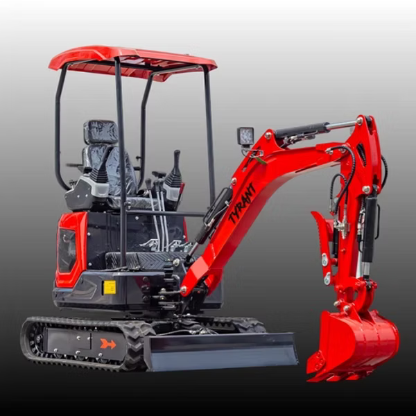 TYRANT 17 Mini Excavator Kubota D902 Engine Side Swing with 12 attachments