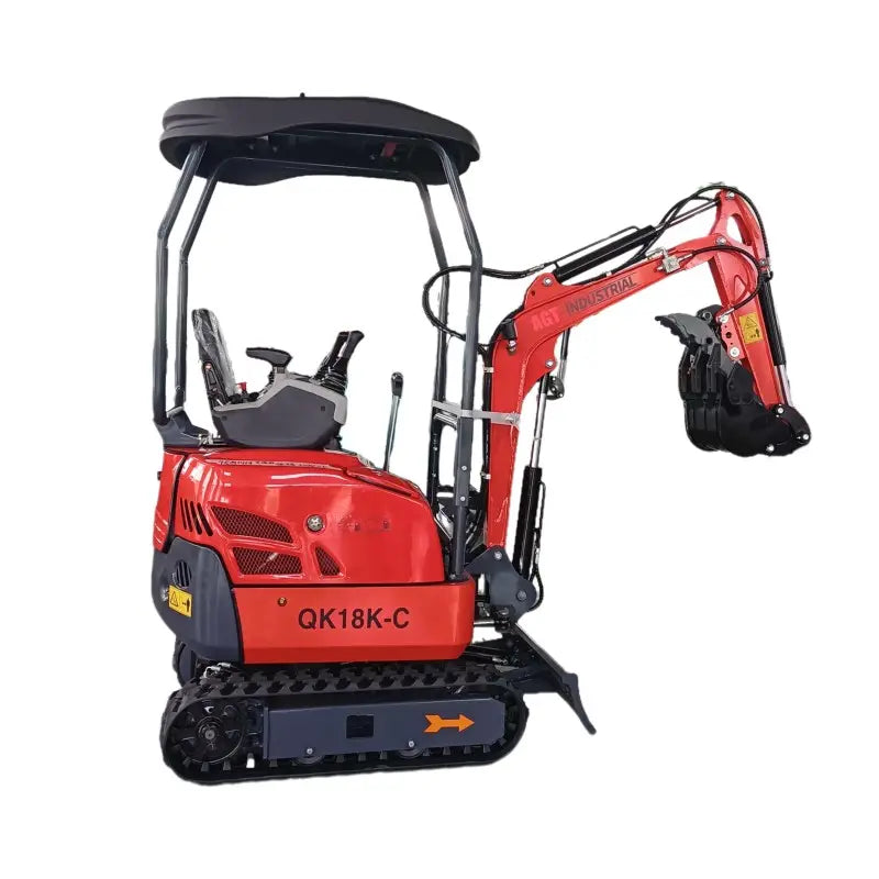 1.4 Ton, Kubota Engine Mini Excavator w/ Side Swing Boom, & Hydraulic Thumb | AGT-QK18K-C / KH18K-C